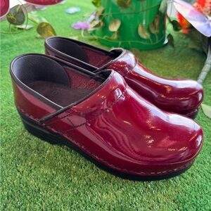 Dansko Black Rubber Sole Clogs (Pair)